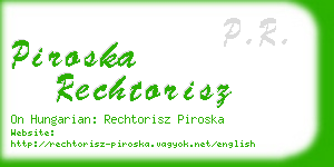 piroska rechtorisz business card